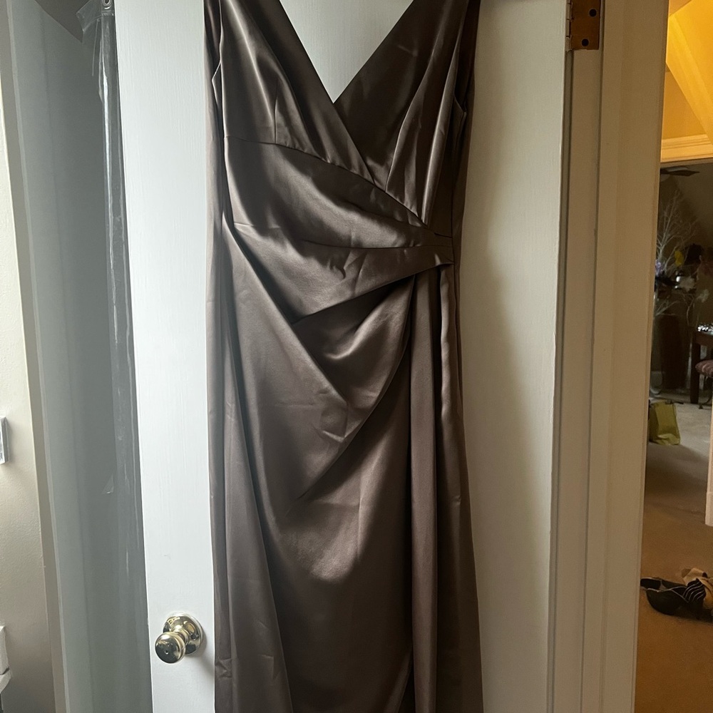 BCBG Elegant Pewter Evening Dress